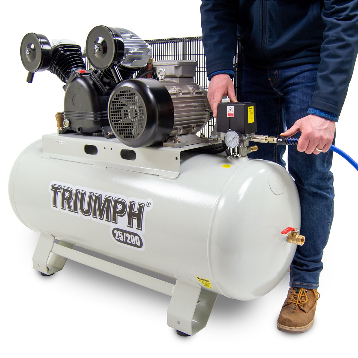 Triumph 25/200 Industrial Air Compressor 200L 23CFM Three-Phase 5.5HP - Image 5