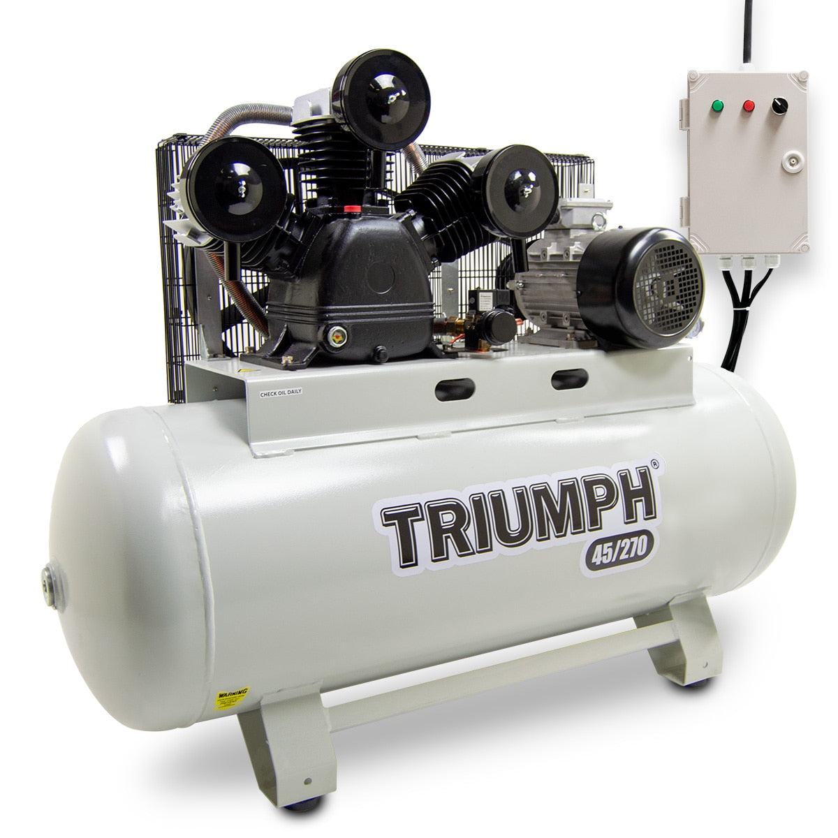 Triumph 45/270 Industrial Air Compressor 270L 45CFM Three-Phase 10HP - Image 1