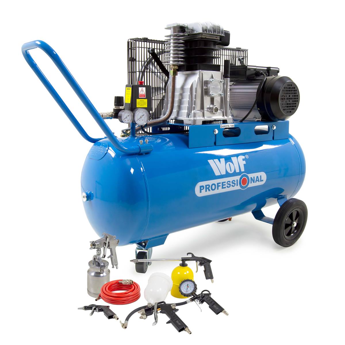 Wolf Dakota 100 Air Compressor 14CFM 3HP with 6pc Professional Spray Kit - Image 1