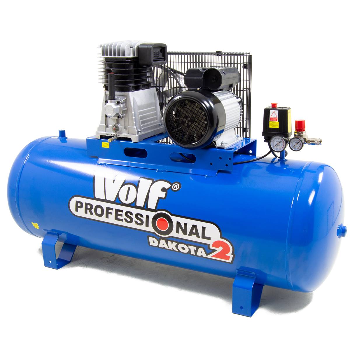 Wolf Dakota 2-150 Industrial Air Compressor 14.1CFM 3HP with 6pc Professional Spray Kit - Image 2