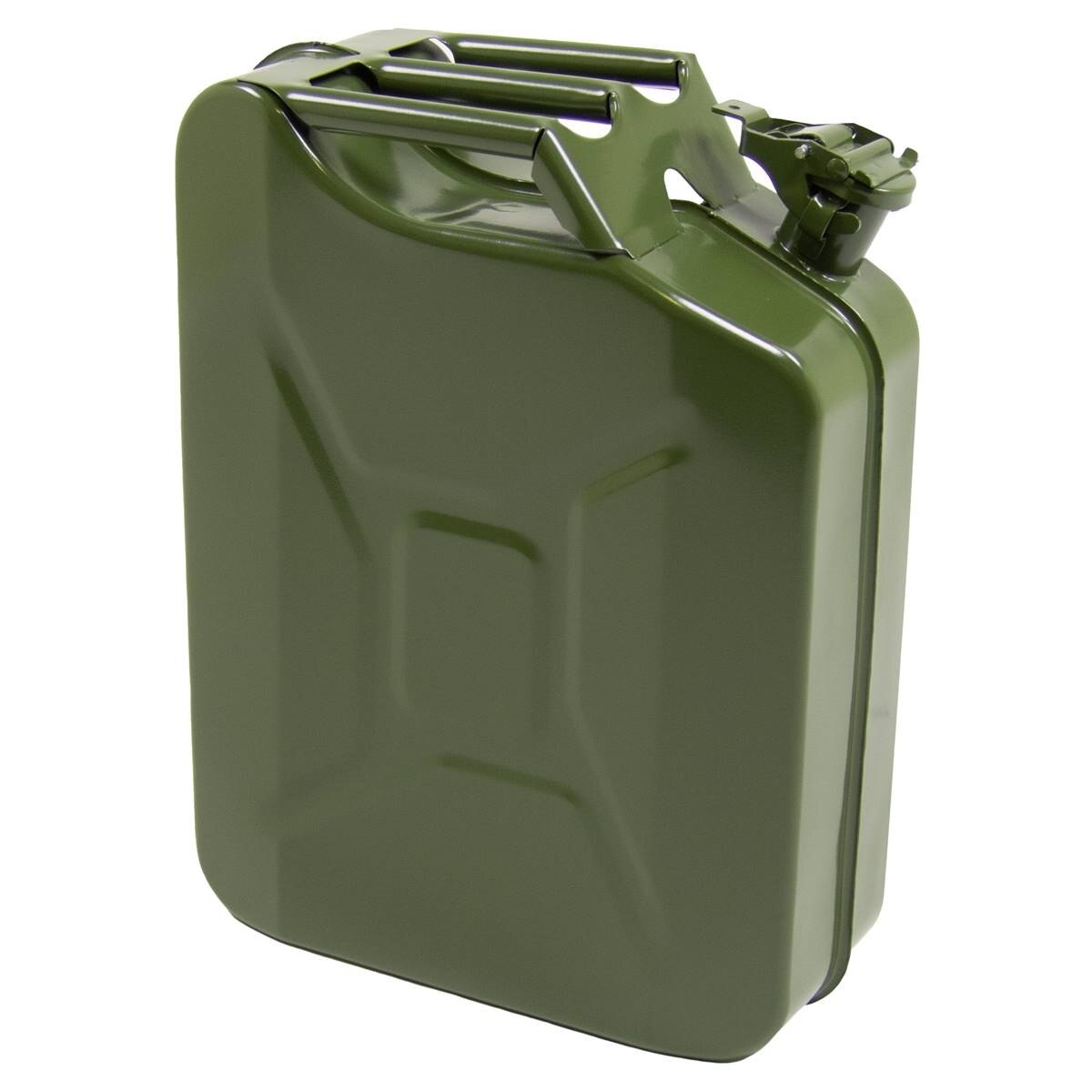 2 x Wolf 20L Metal Jerry Cans & 1 x Pouring Spout - Image 4