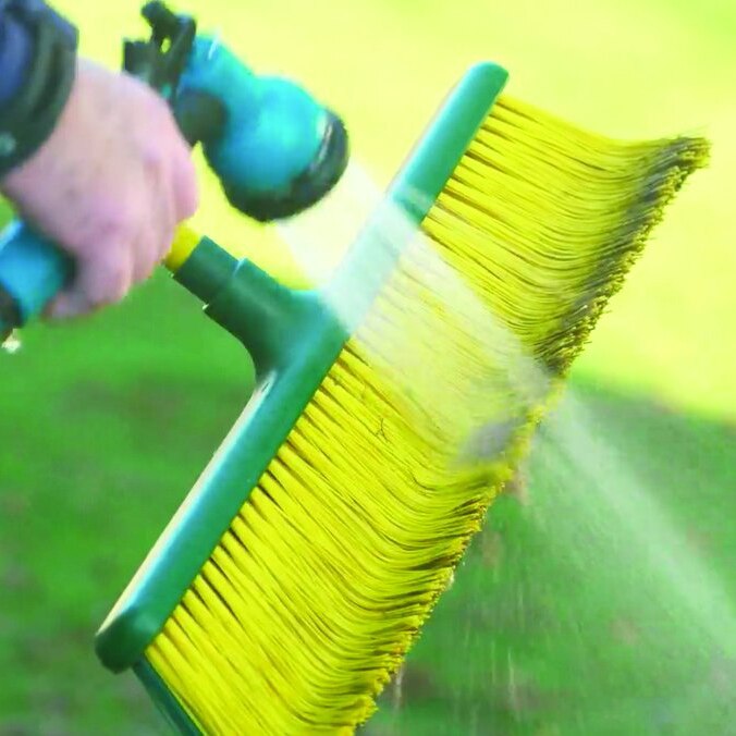 Garden Broom Rake with Unique Curved Bristles - Image 2