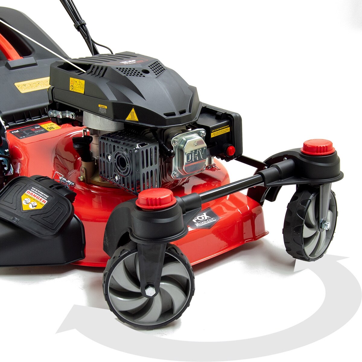 Fox Zero Turn Quad-Cut 20" Petrol Lawn Mower & Jerry Can - Image 4