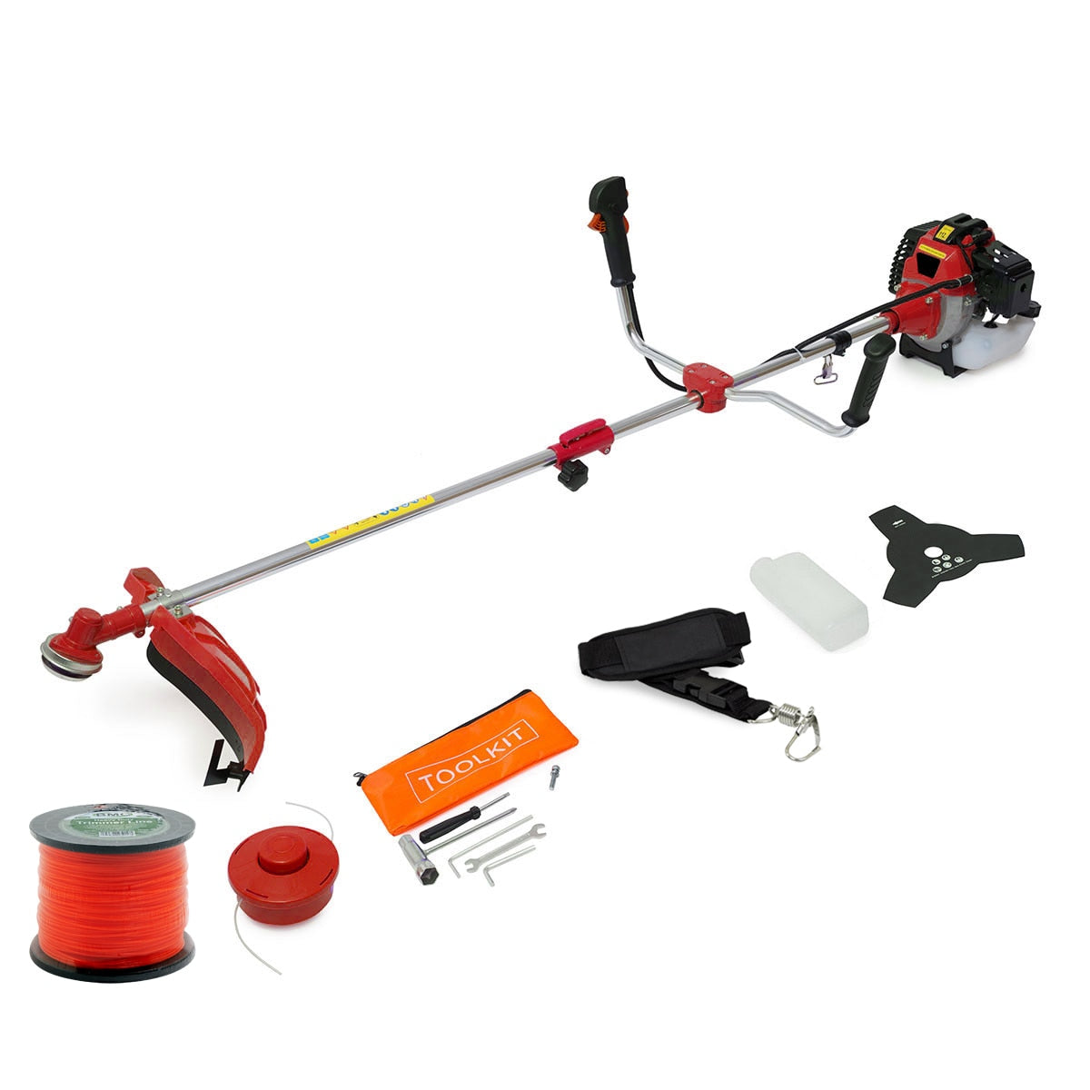 PowerKing Big Horn 2in1 Petrol Multi-Tool 52cc Grass Line Trimmer & Brushcutter + 262m Spool - Image 1