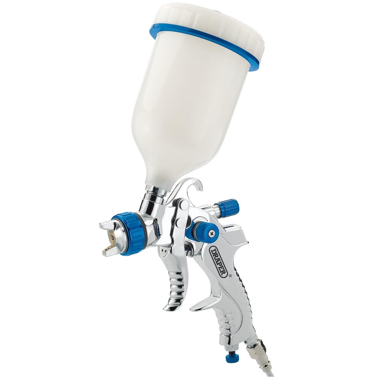 Draper Gravity Feed HVLP Air Spray Gun, 600ml - Image 1