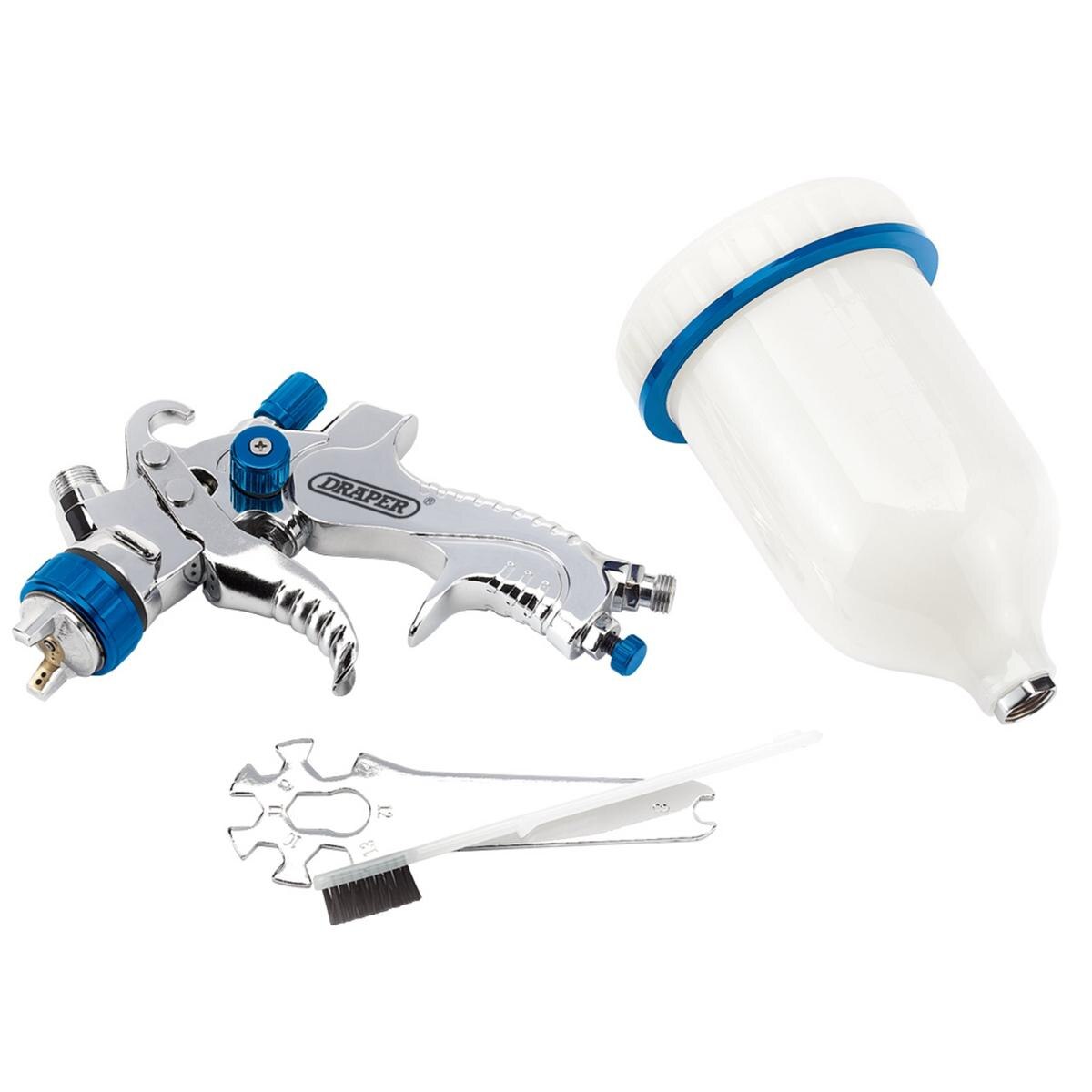 Draper Gravity Feed HVLP Air Spray Gun, 600ml - Image 2