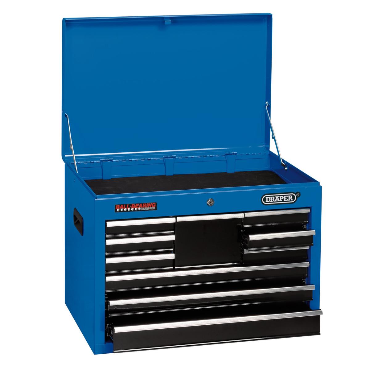 Draper Tool Chest, 10 Drawer, 26", Blue - Image 1