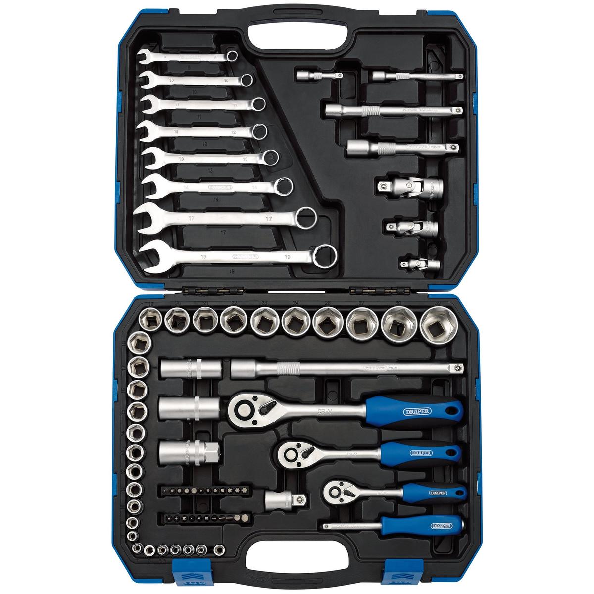 Draper Metric Tool Kit, 1/4", 3/8" and 1/2" Sq. Dr. (75 Piece) - Image 1