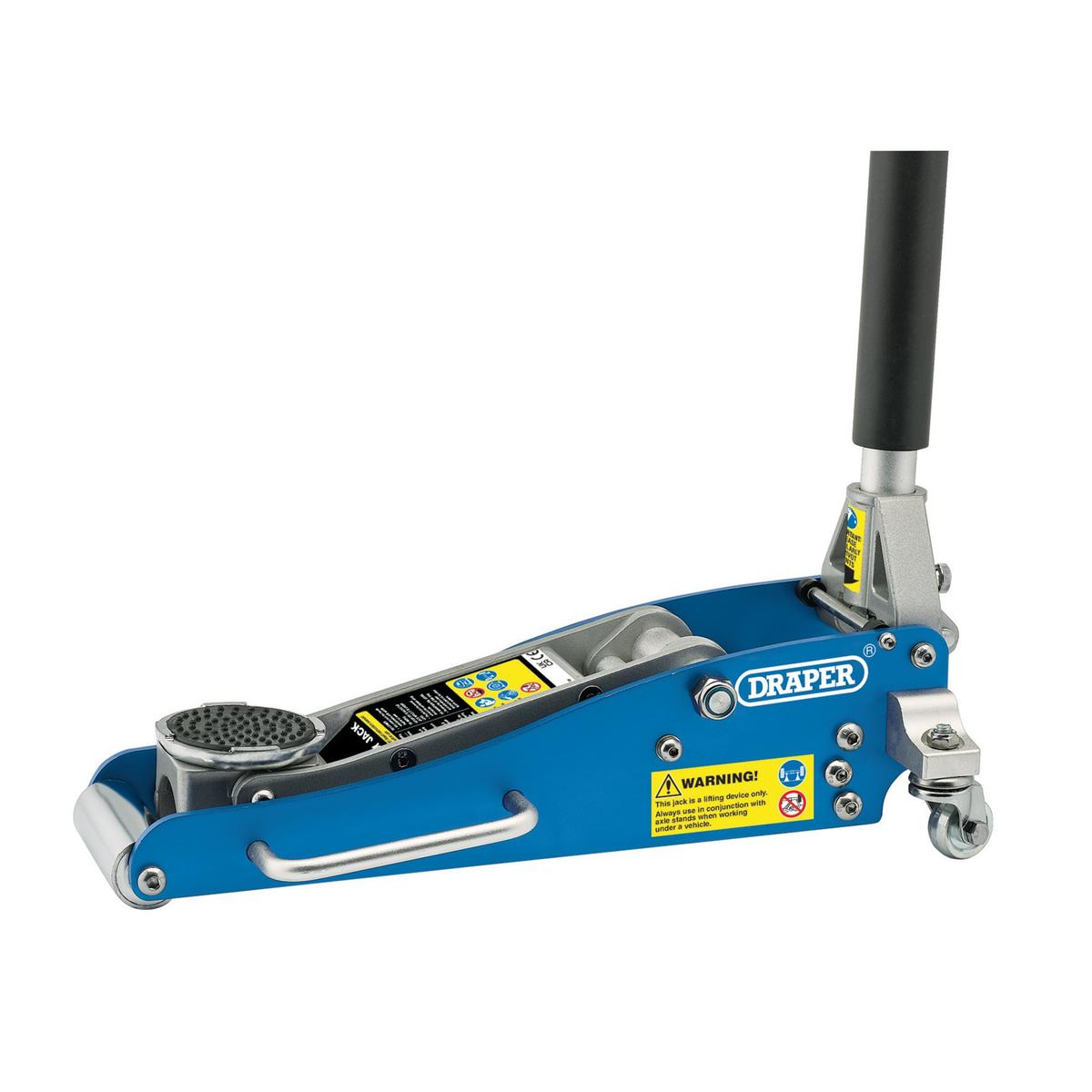 Draper Aluminium Low Profile Trolley Jack, 1.25 Tonne - Image 1