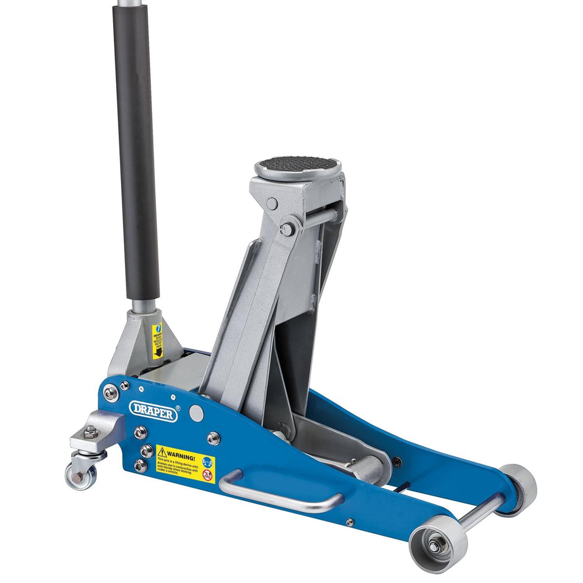 Draper Aluminium and Steel Low Profile Trolley Jack, 2.5 Tonne - Image 2