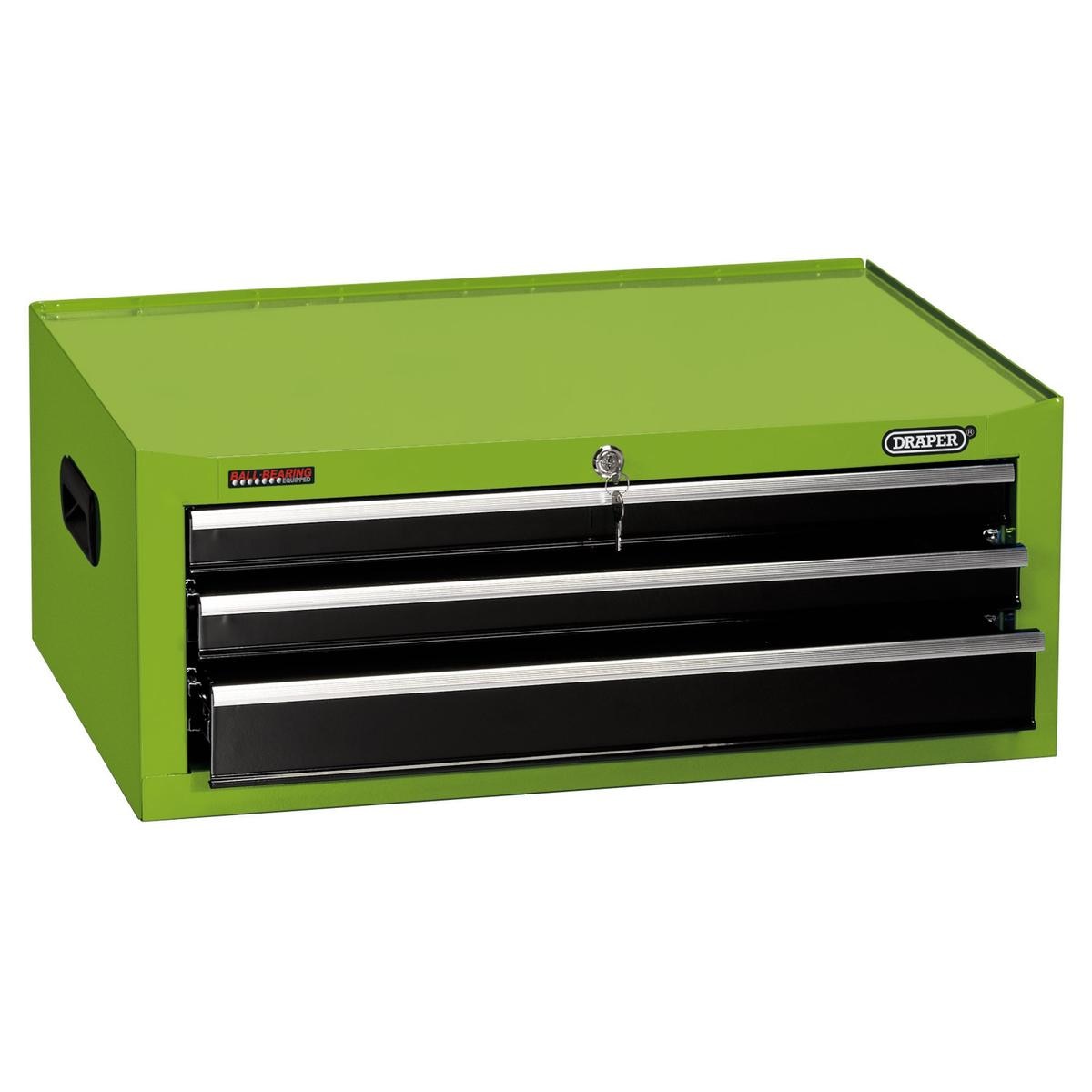 Draper Intermediate Tool Chest, 3 Drawer, 26", Green - Image 1