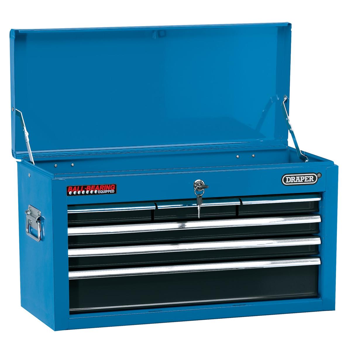 Draper Narrow Tool Chest, 6 Drawer, 24", Blue - Image 1