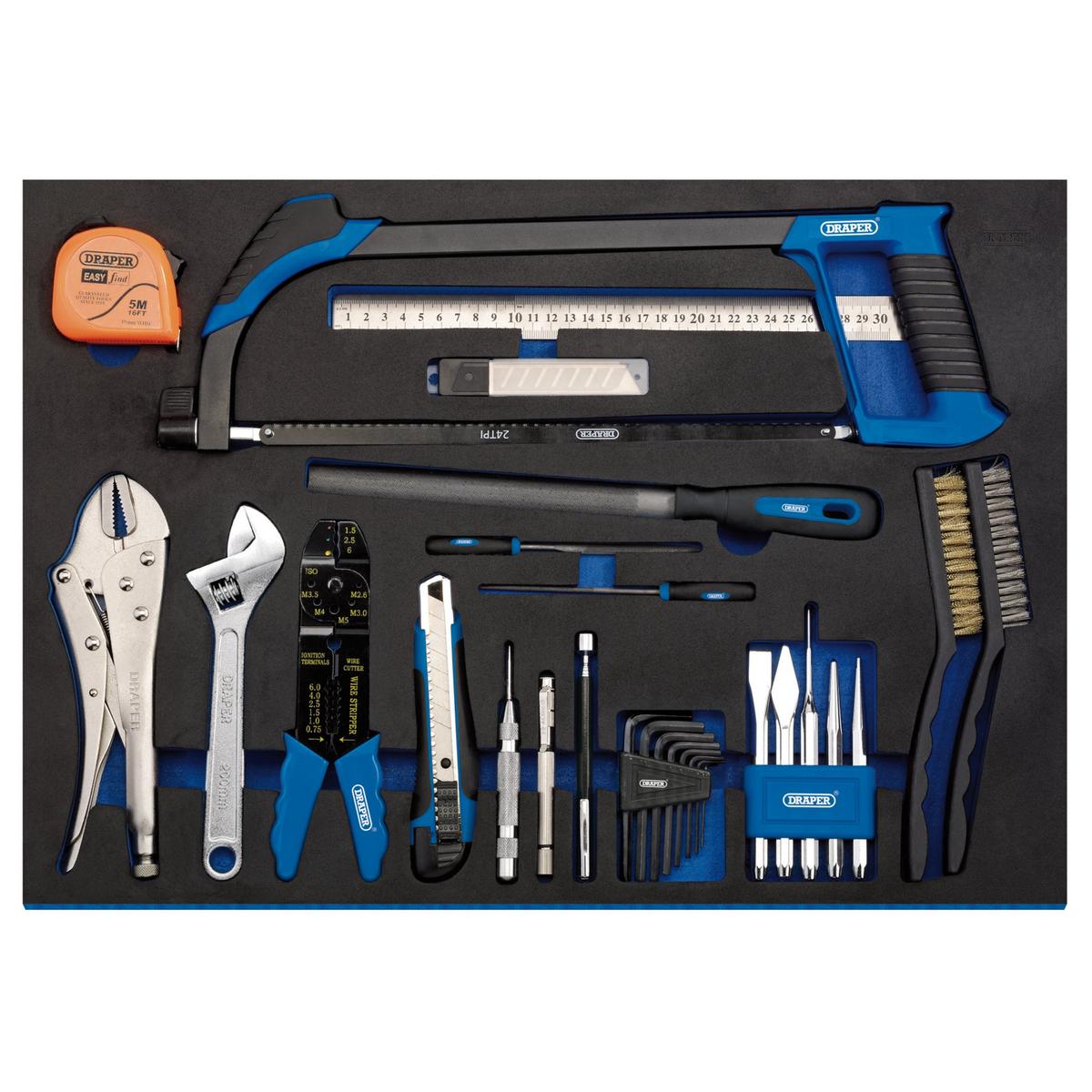 Draper Tool Kit in Full Plus Drawer EVA Insert Tray (38 Piece) - Image 1