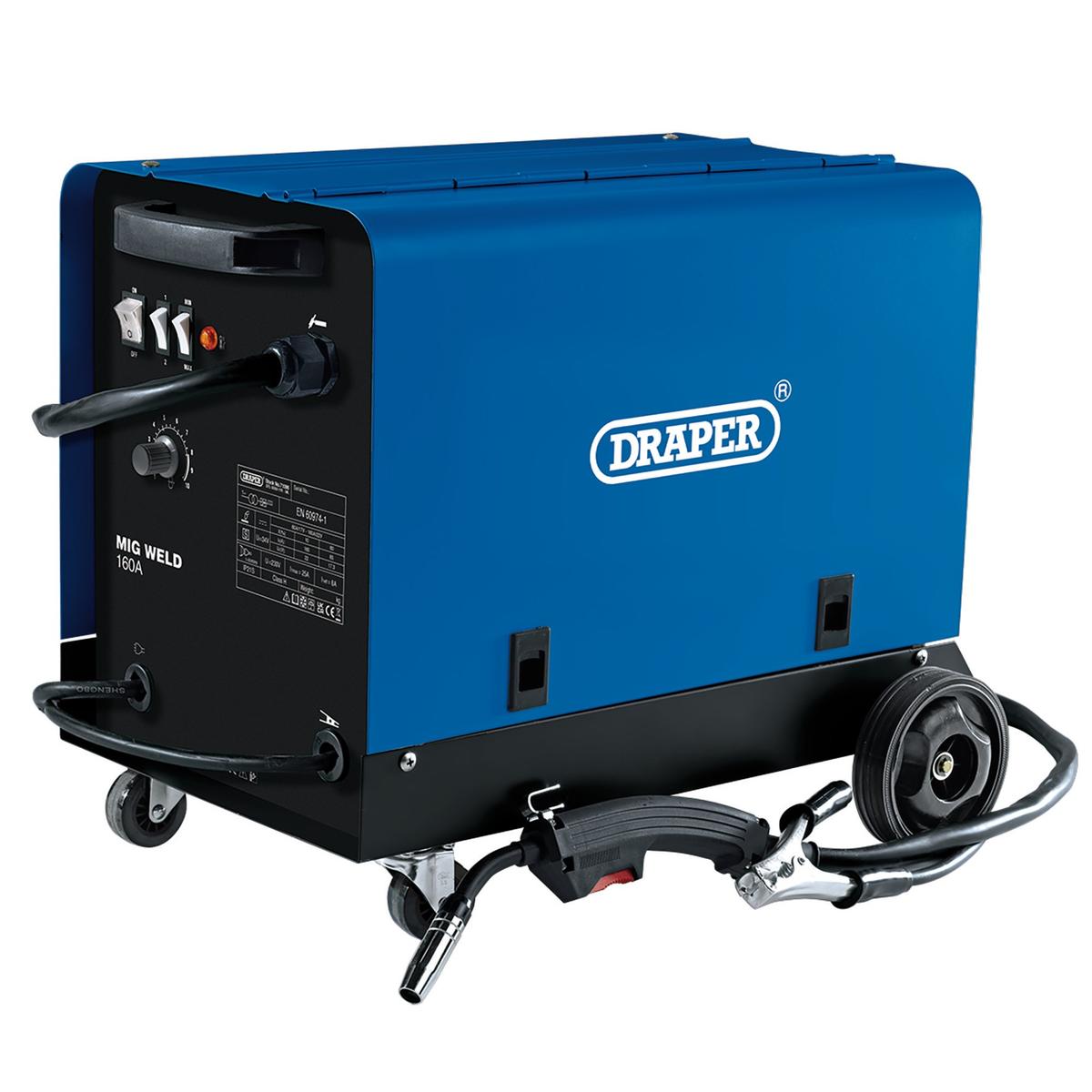 Draper Gas/Gasless MIG Welder, 160A - Image 1