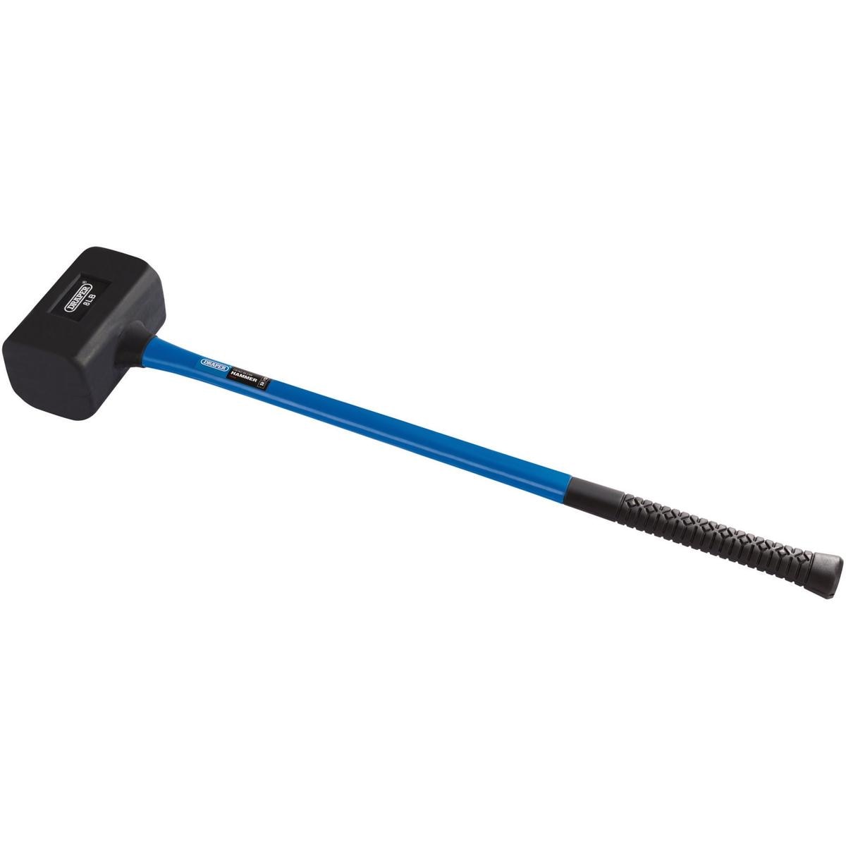 Draper Rubber Dead Blow Hammer with Fibreglass Shaft, 3.6kg/8lb - Image 1