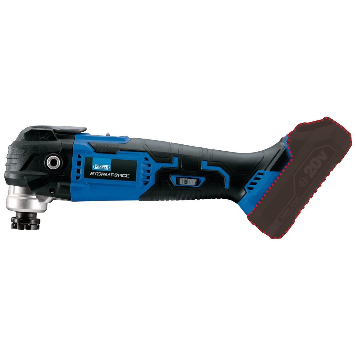 Draper Storm Force 20V Oscillating Multi-Tool (Sold Bare) - Image 2