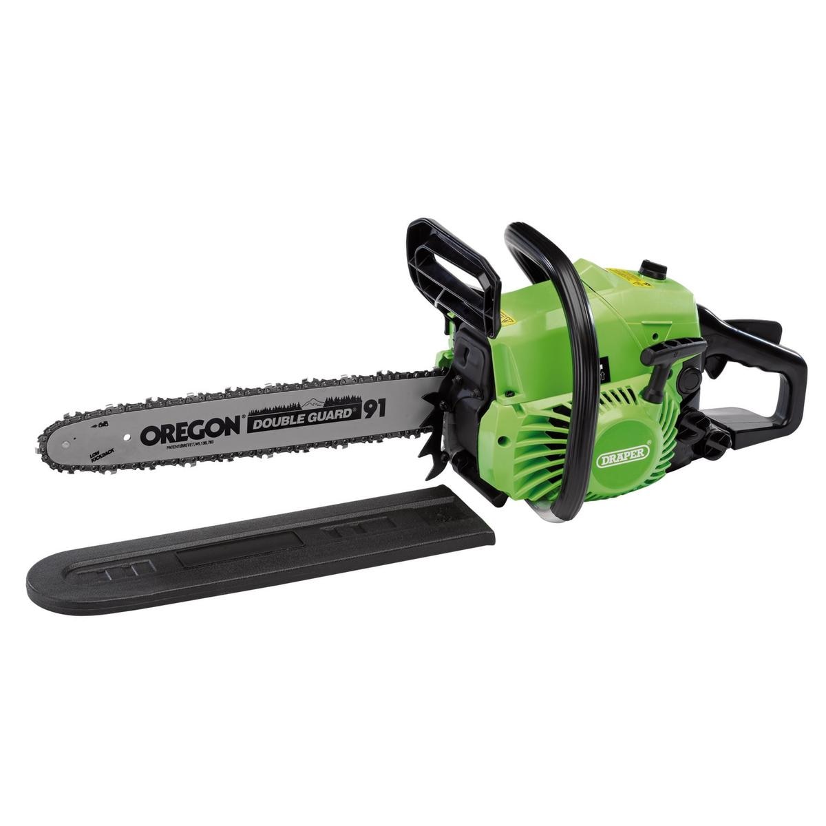 Draper Petrol Chainsaw with Oregon Chain and Bar, 400mm, 37cc - Image 1