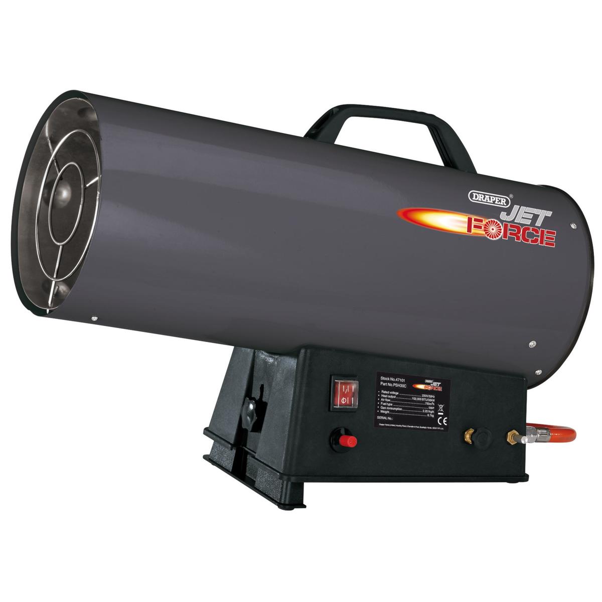 Draper Jet Force Propane Space Heater, 102,000 BTU/30 kW - Image 1