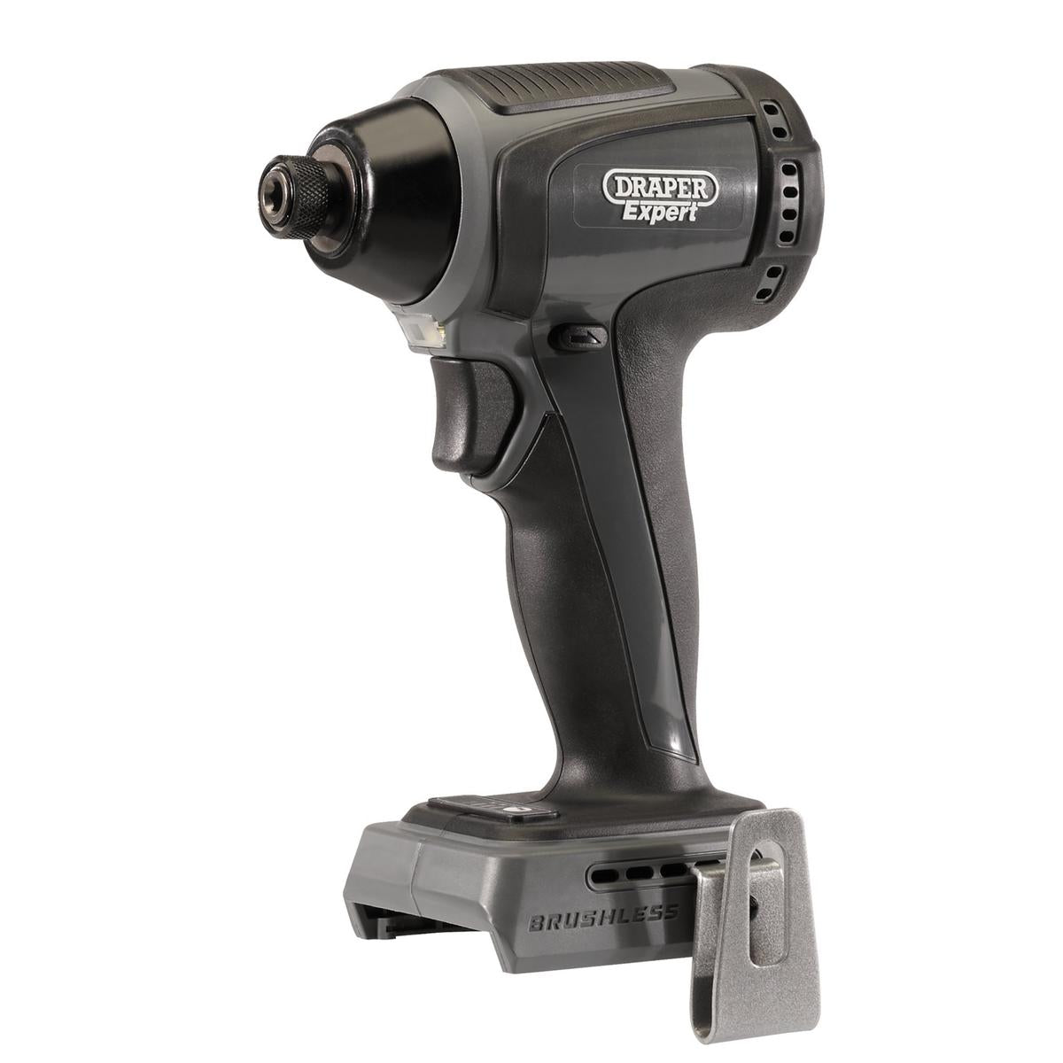 Draper Expert XP20 20V Brushless Impact Driver, 1/4 Hex., 200Nm (Sold Bare) - Image 1