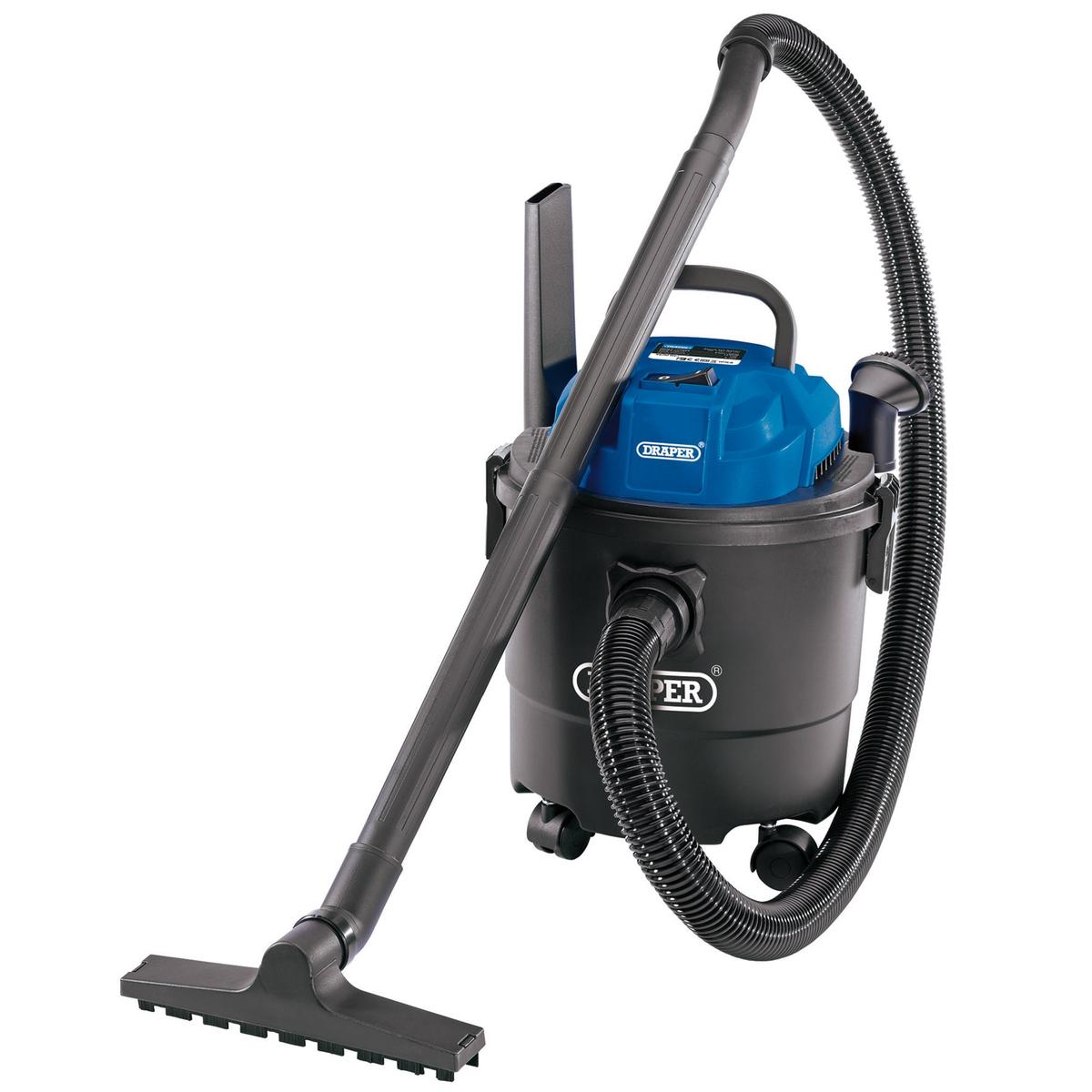 Draper 230V Wet & Dry Vacuum Cleaner, 15L, 1250W - Image 1