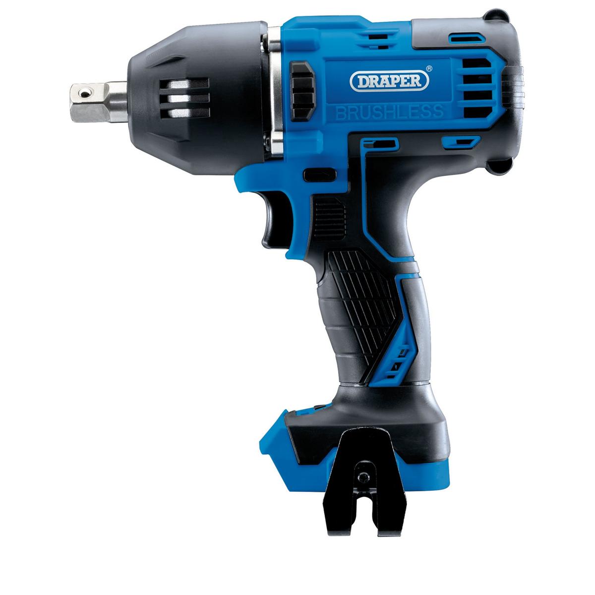 Draper D20 20V Brushless Mid-Torque Impact Wrench, 1/2" Sq. Dr., 400Nm (Sold Bare) - Image 2