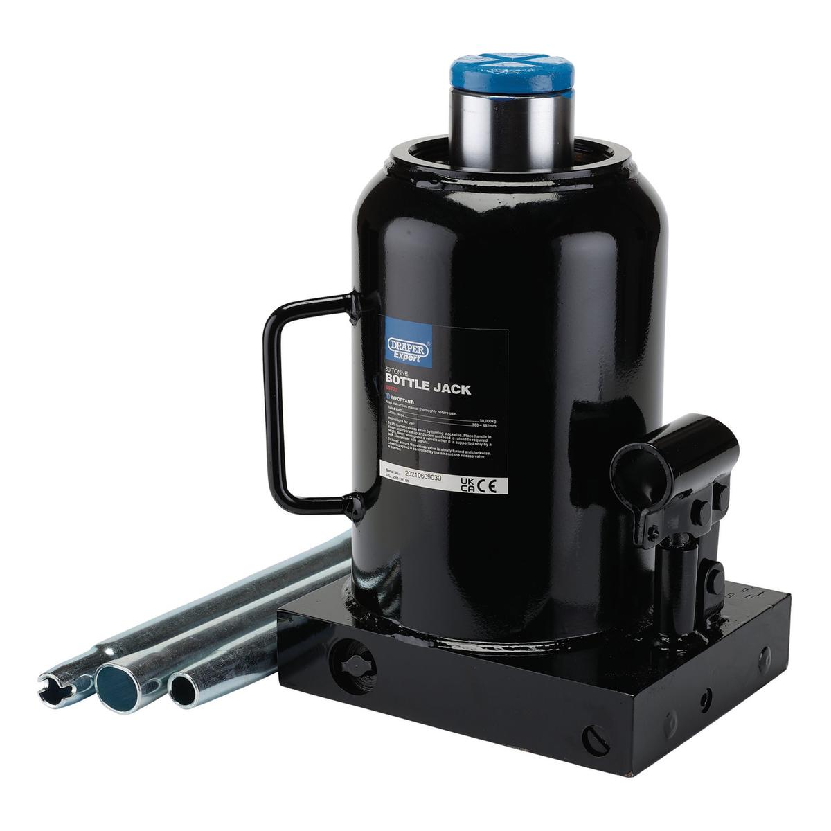 Draper Expert Hydraulic Bottle Jack, 50 Tonne - Image 1