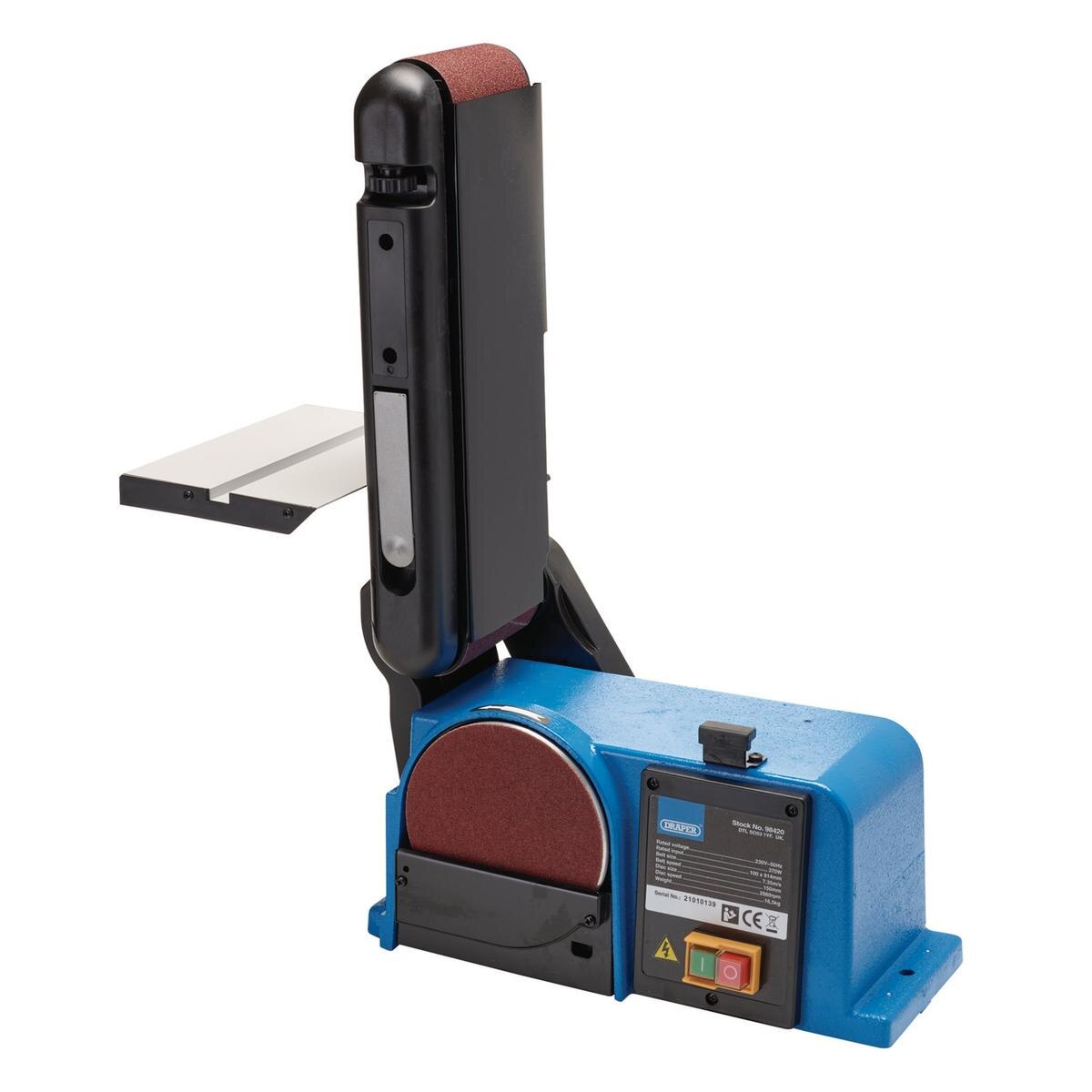 Draper 230V Belt and Disc Sander, 370W - Image 2