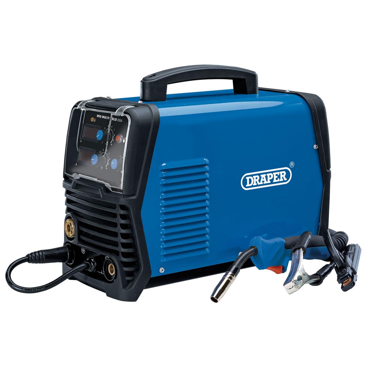 Draper Gas/Gasless MIG Inverter Multi-Welder, 200A - Image 1