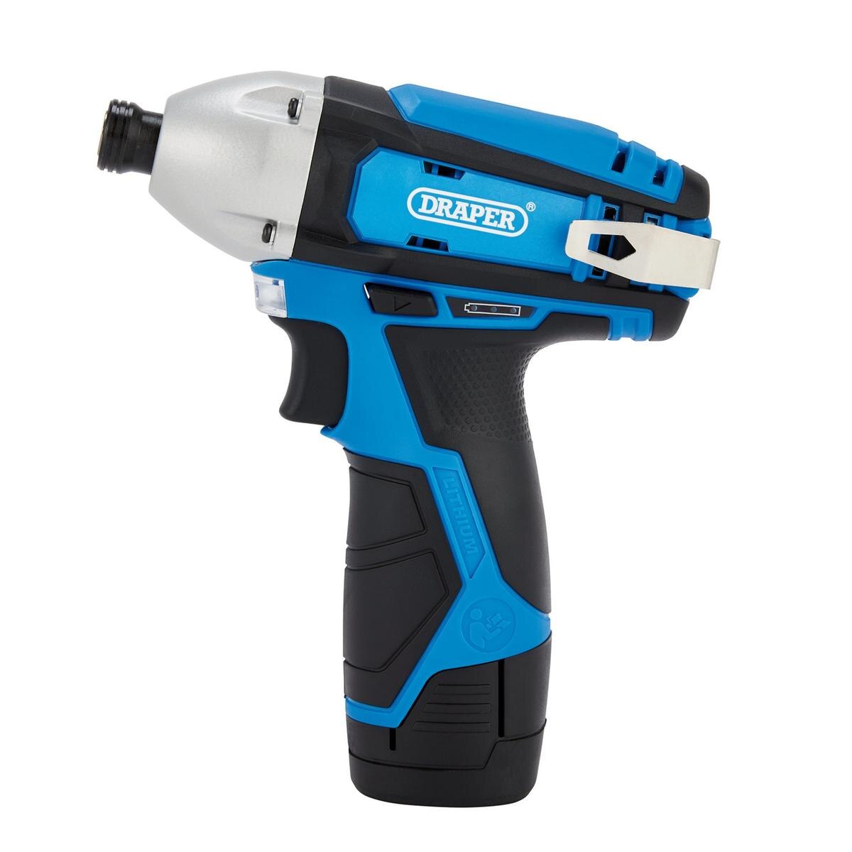 Draper 12V Impact Driver, 1/4" Hex., 1 x 1.5Ah Battery, 1 x Fast Charger - Image 2