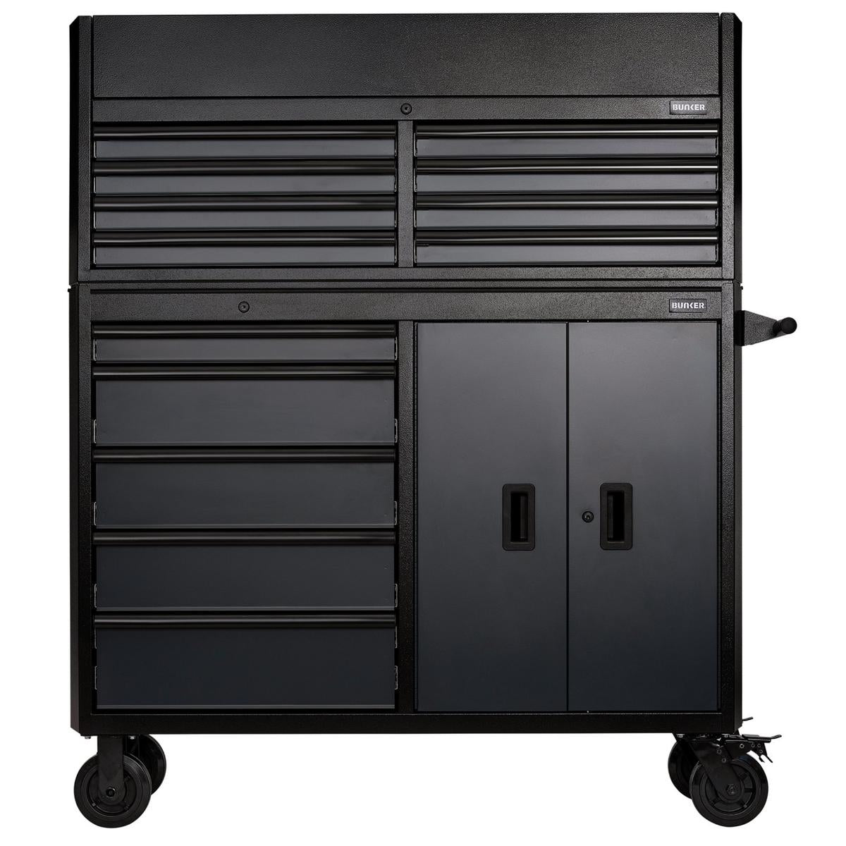 BUNKER 13 Drawer Combined Roller Cabinet and Tool Chest, 52", Grey - Image 2