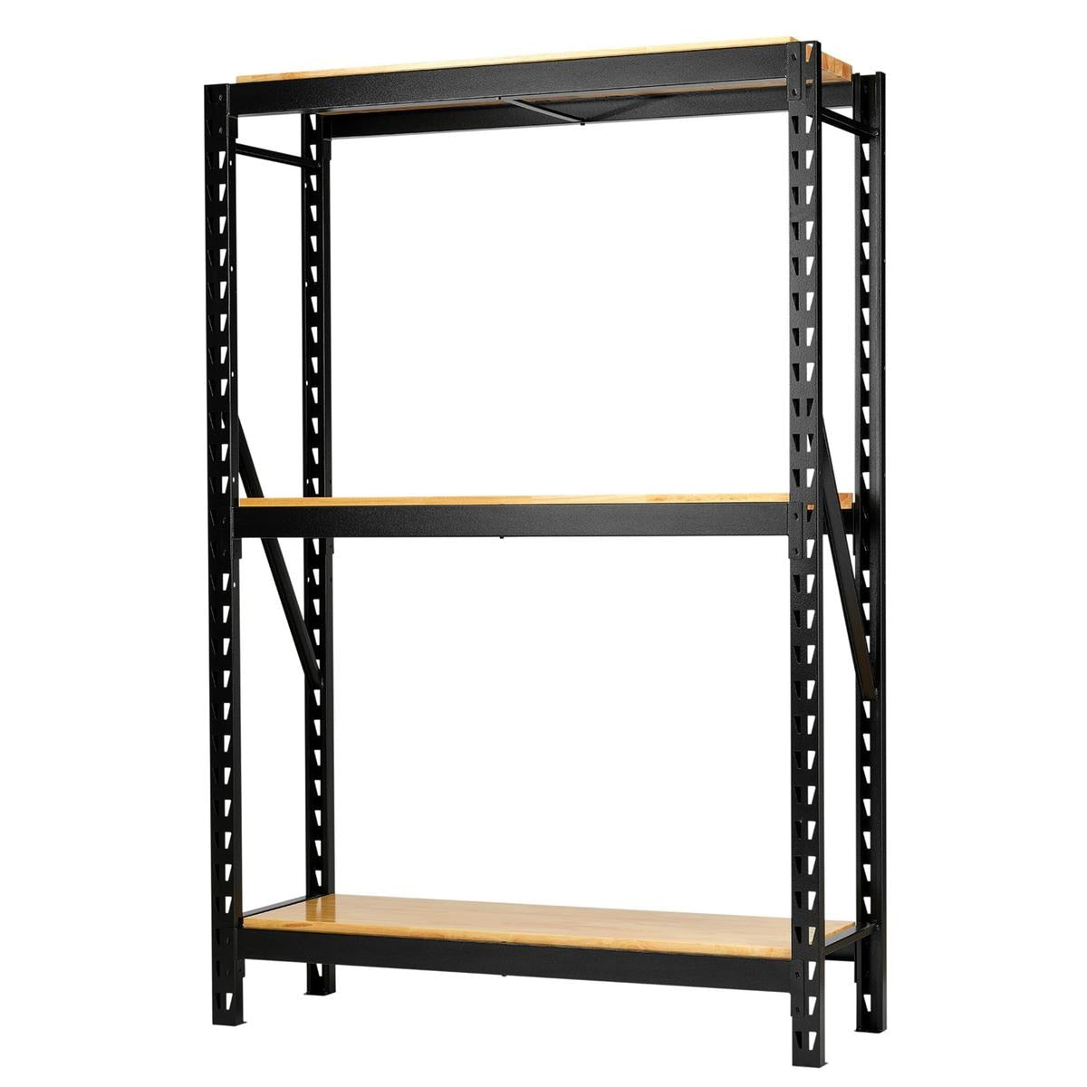 BUNKER 14 Piece Modular 3 Tier Racking with Hardwood Shelving, 1500mm - Image 1