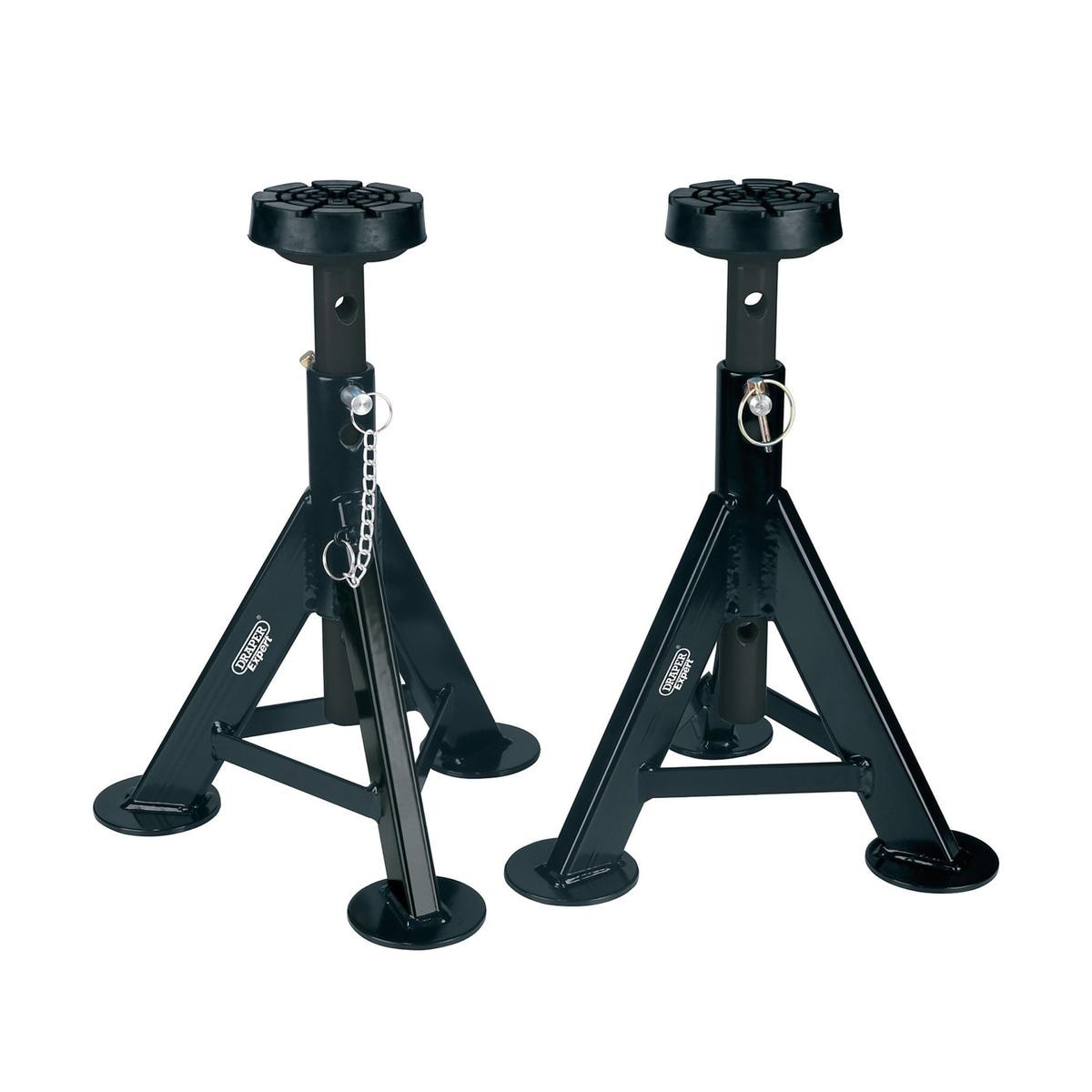 Draper Expert Axle Stands, 3 Tonne, Black (Pair) - Image 1