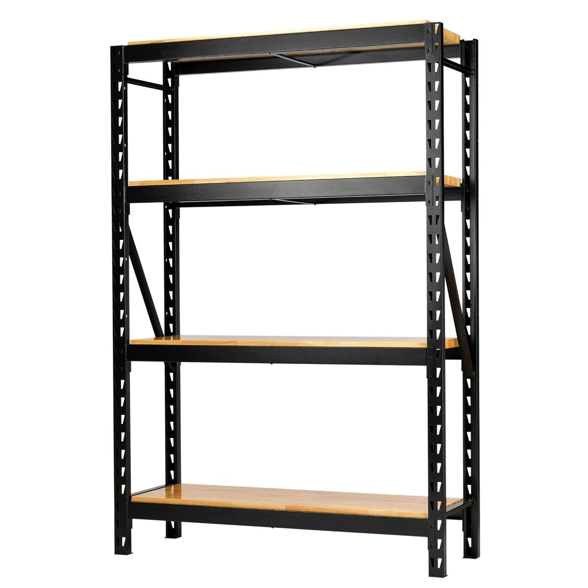 BUNKER 18 Piece Modular 4 Tier Racking with Hardwood Shelving, 1500mm - Image 1