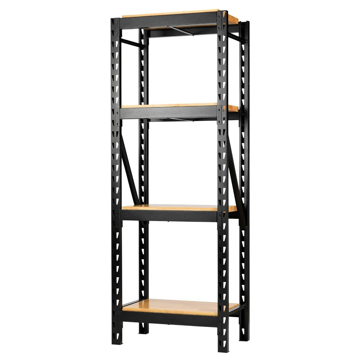 BUNKER 21 Piece Modular 4 Tier Racking with Hardwood Shelving, 750mm - Image 1