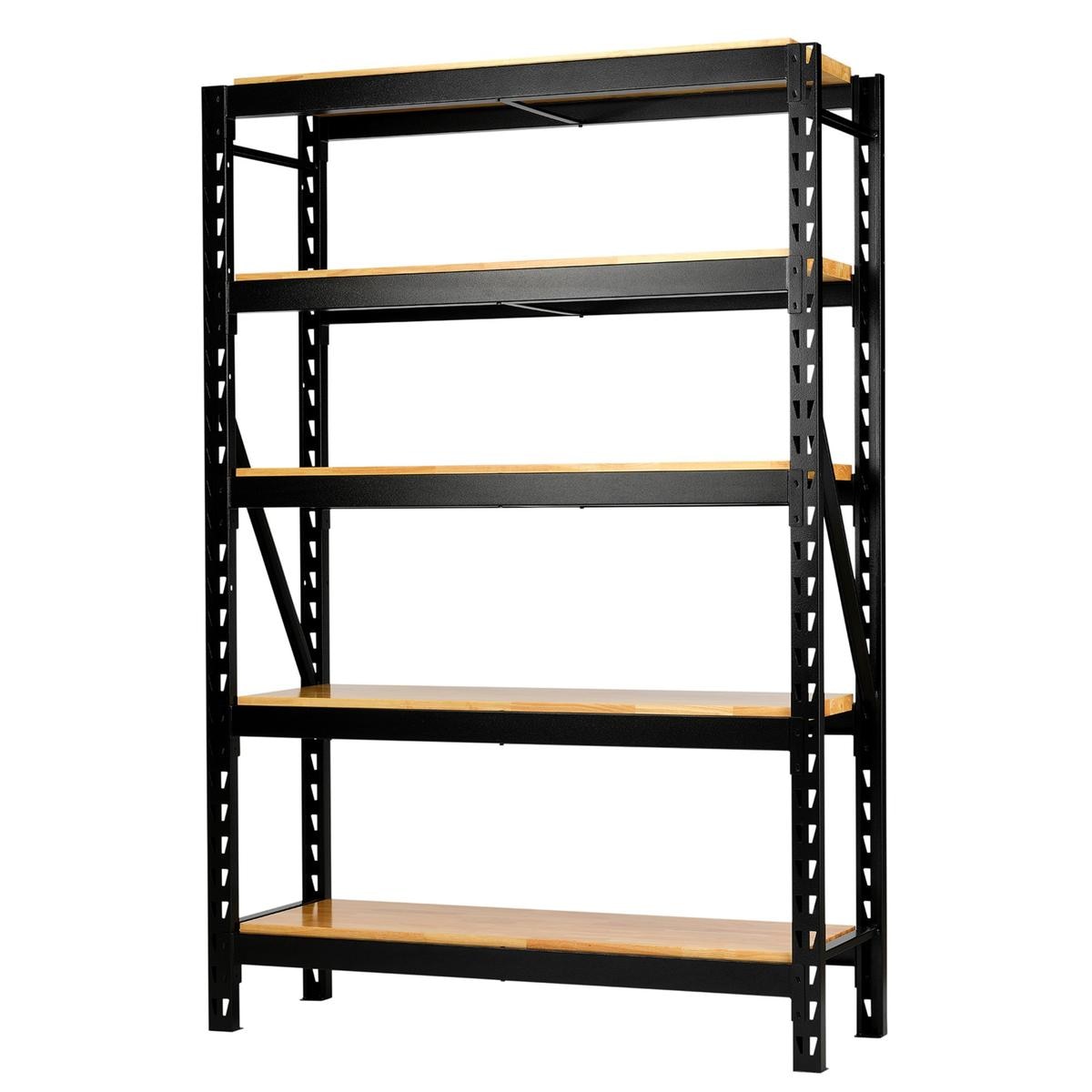 BUNKER 22 Piece Modular 5 Tier Racking with Hardwood Shelving, 1500mm - Image 1