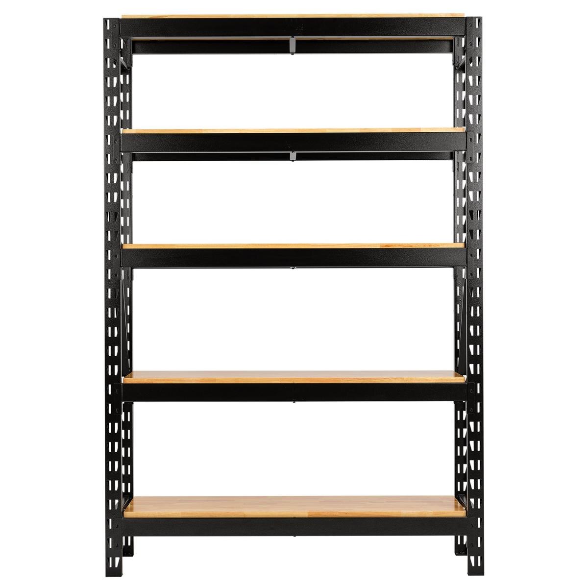 BUNKER 22 Piece Modular 5 Tier Racking with Hardwood Shelving, 1500mm - Image 2