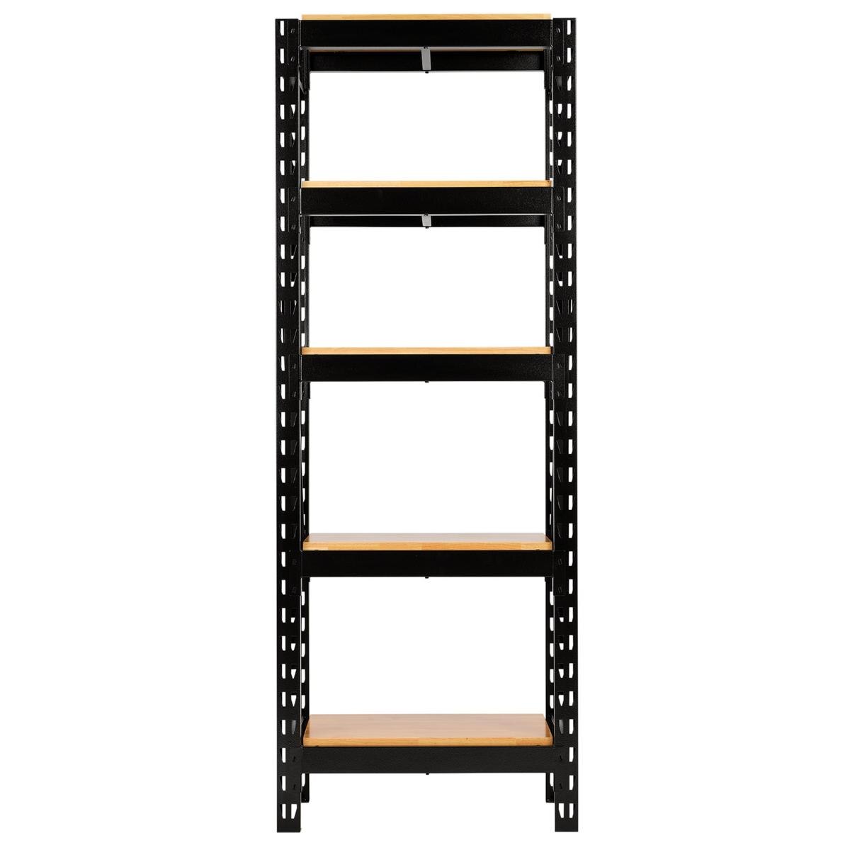 BUNKER 22 Piece Modular 5 Tier Racking with Hardwood Shelving, 750mm - Image 2