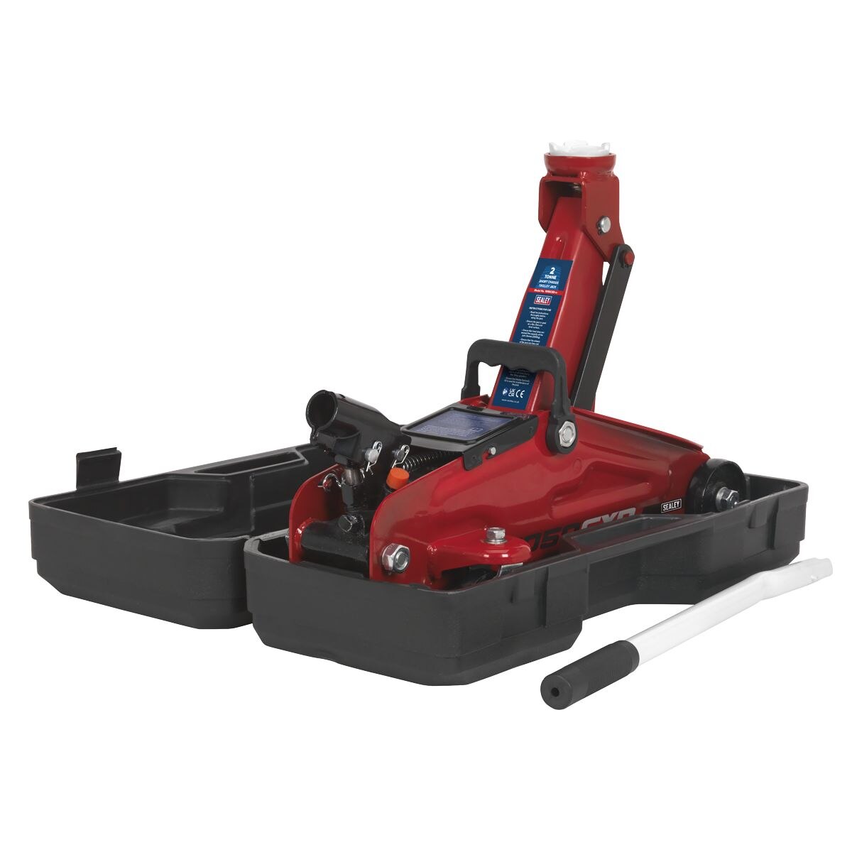 Sealey Short Chassis Trolley Jack with Storage Case 2 Tonne - Image 1