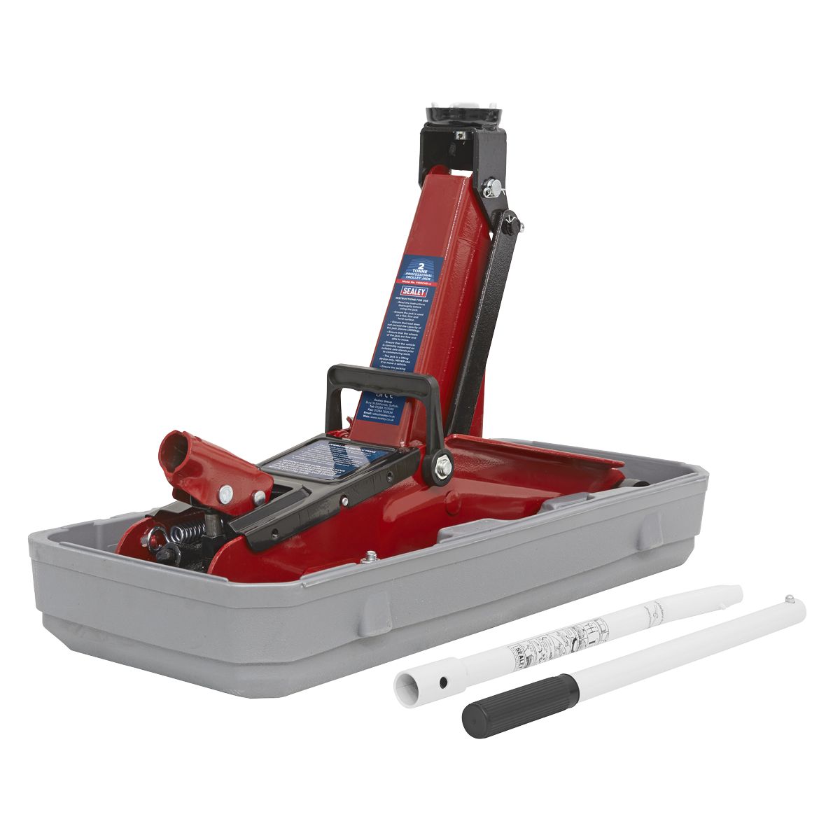 Sealey Short Chassis Trolley Jack with Storage Case 2 Tonne - Image 1