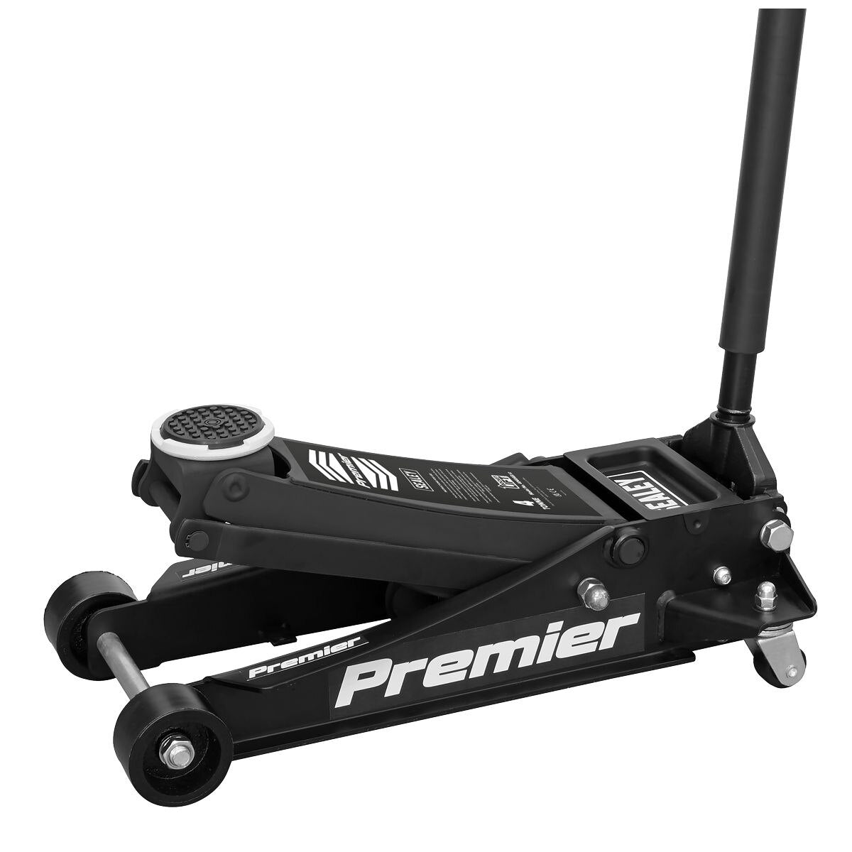 Sealey Premier Low Profile Trolley Jack with Rocket Lift 4 Tonne - Black - Image 2