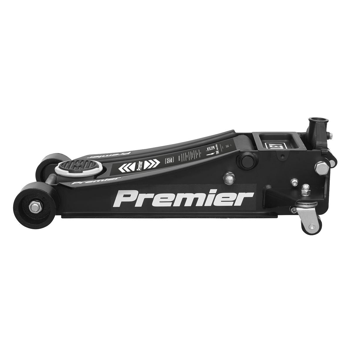 Sealey Premier Low Profile Trolley Jack with Rocket Lift 4 Tonne - Black - Image 3