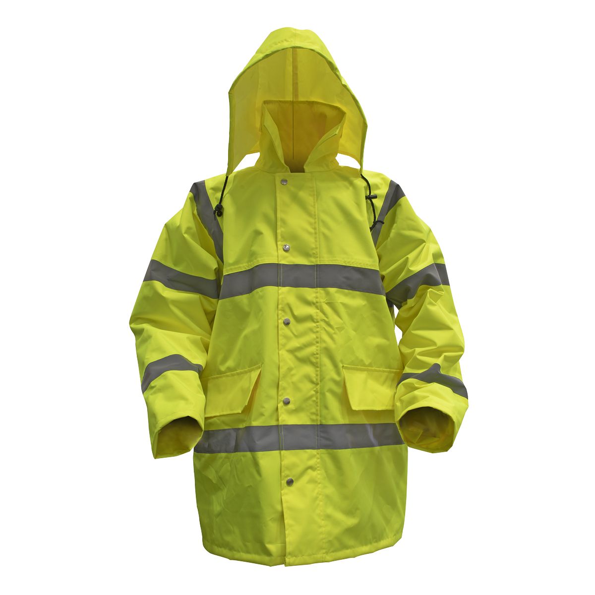 Sealey Worksafe Hi-Vis Yellow Jacket with Quilted Lining - Large - Image 2