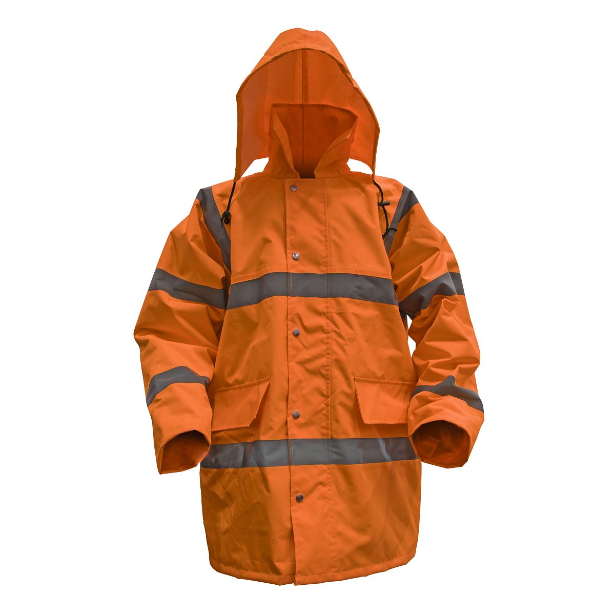 Sealey Worksafe Hi-Vis Orange Jacket with Quilted Lining - Large - Image 2