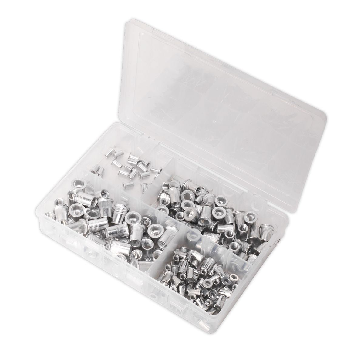 Sealey Threaded Insert (Rivet Nut) Splined Assortment M4-M8 200pc - Image 2