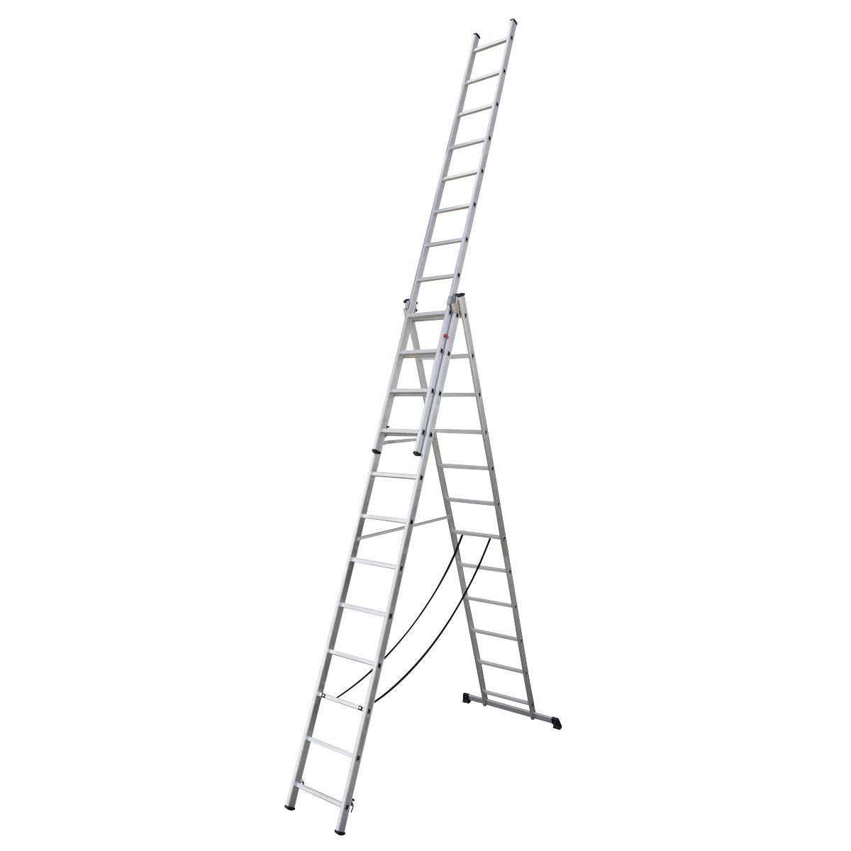 Sealey Extension Combination Ladder 3 x 12 Aluminium - BS EN 131 - Image 1