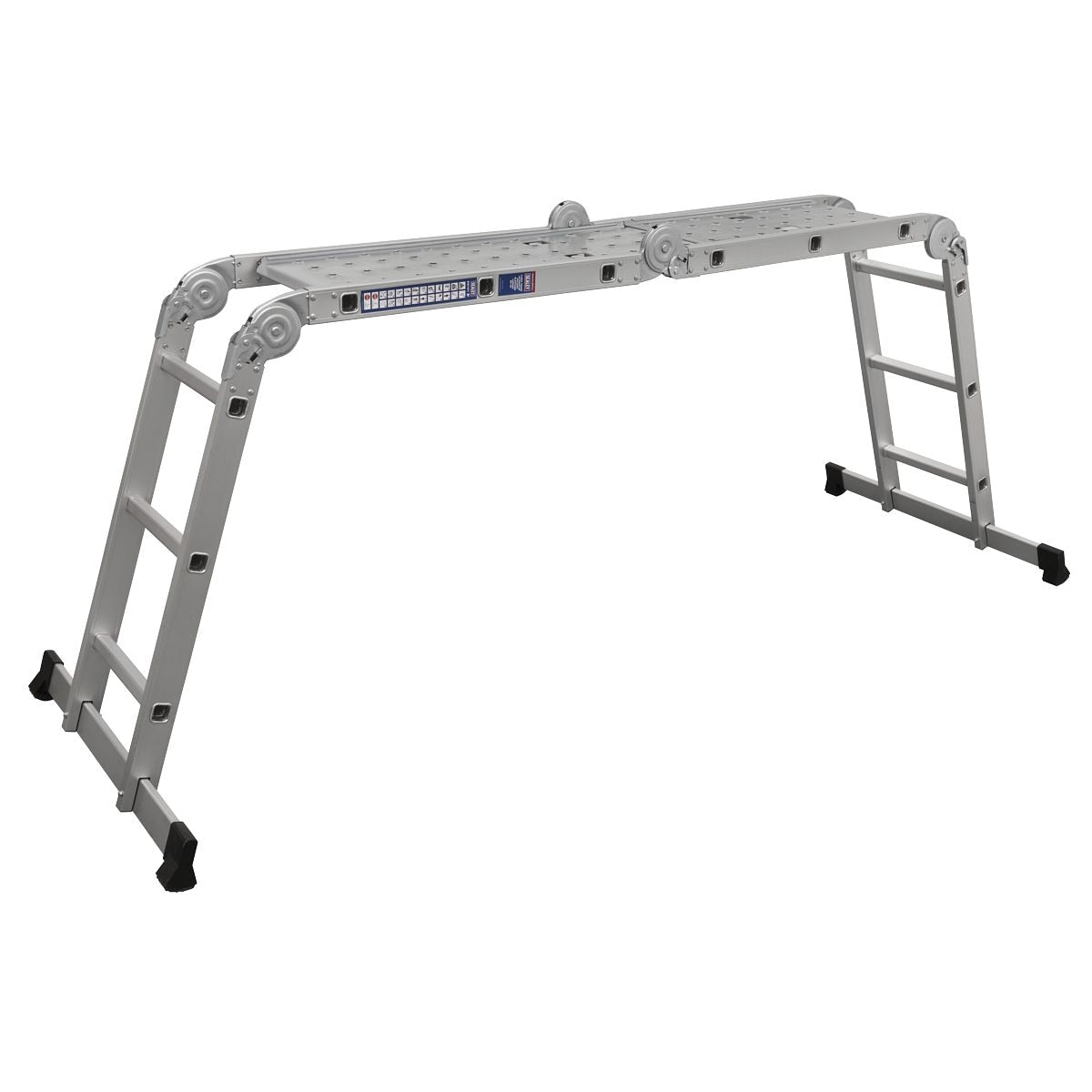 Sealey Folding Platform Ladder 4-Way Aluminium - BS EN 131 - Image 1