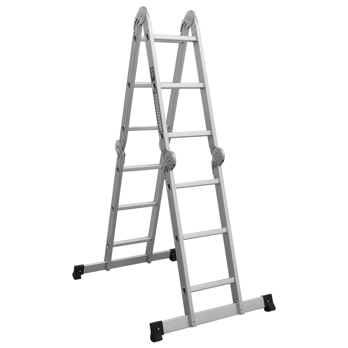 Sealey Folding Platform Ladder 4-Way Aluminium - BS EN 131 - Image 5