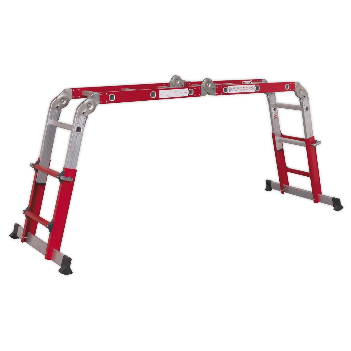 Sealey Multipurpose Ladder Adjustable Height Aluminium - BS EN 131 - Image 1