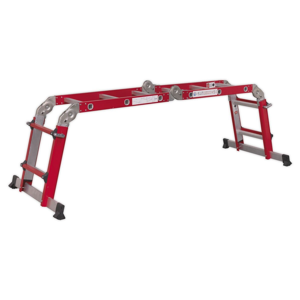 Sealey Multipurpose Ladder Adjustable Height Aluminium - BS EN 131 - Image 4