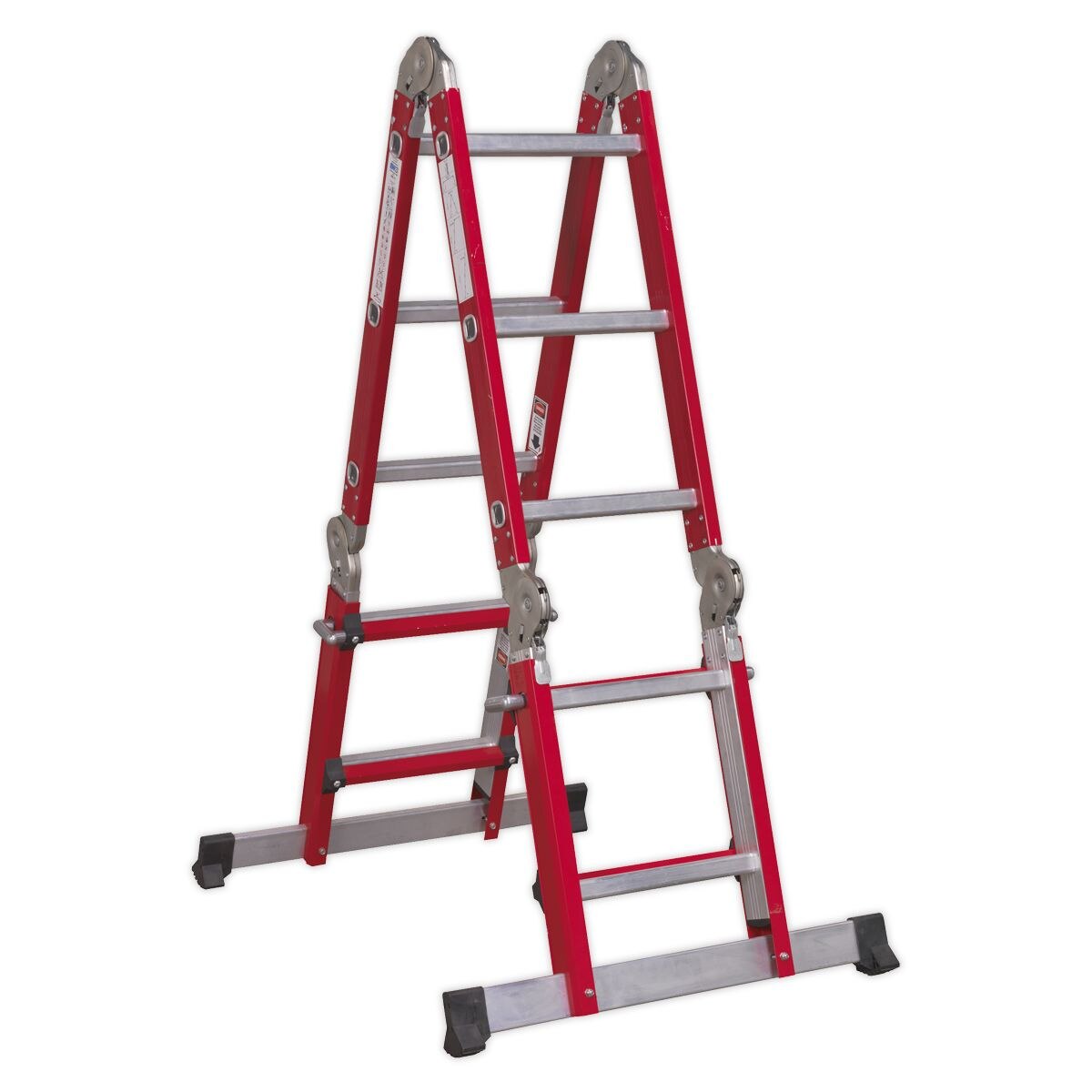 Sealey Multipurpose Ladder Adjustable Height Aluminium - BS EN 131 - Image 5